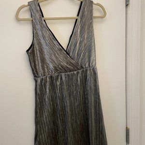 Wide Strap Shiny Mini Dress